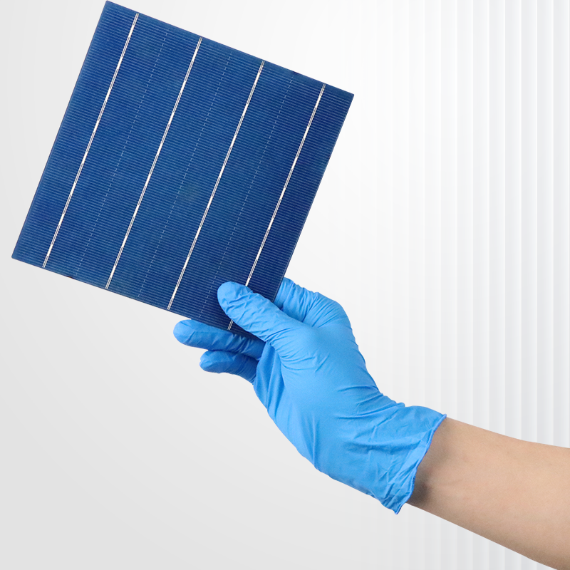 9寸電池片專用低氯低硫藍色丁腈手套