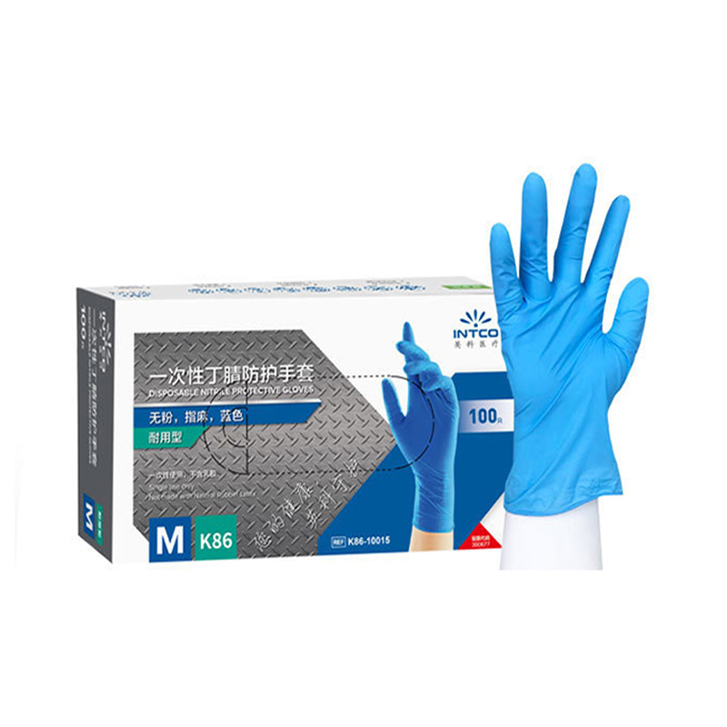 英科耐用款K86藍色丁腈手套
